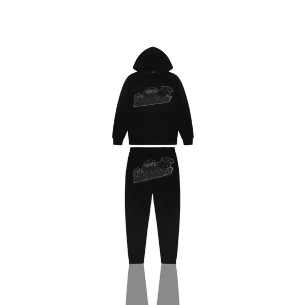 Black Monochrome London Shooters Tracksuit