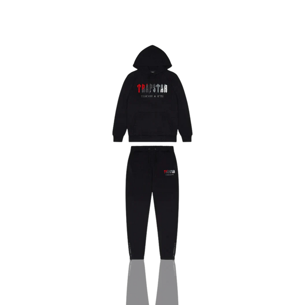 Black & Red Chenille Decoded Hooded Tracksuit