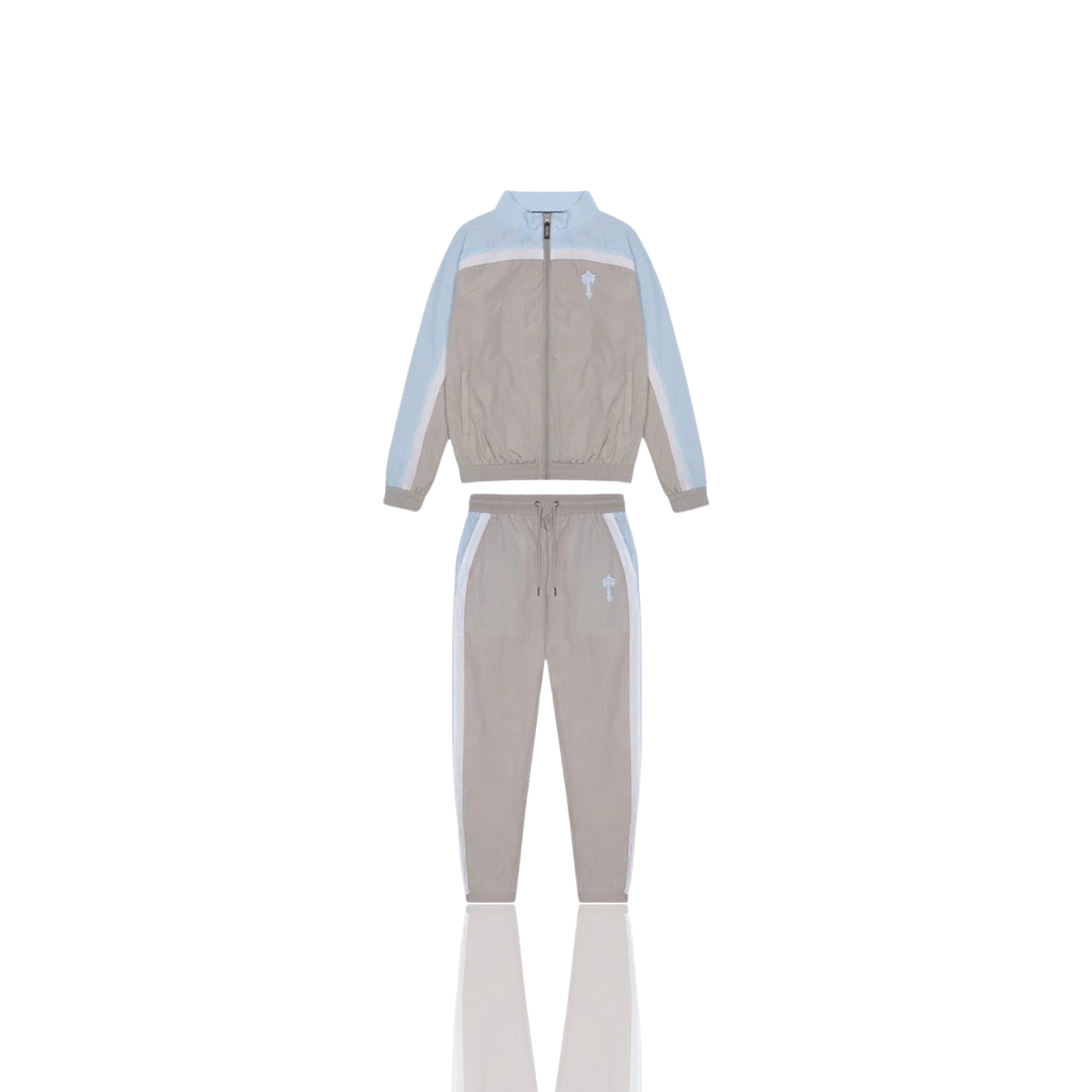 GREY & CASHMERE BLUE & WHITE IRONGATE T SHELLSUIT