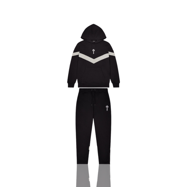Black & Grey V Stripe Tracksuit