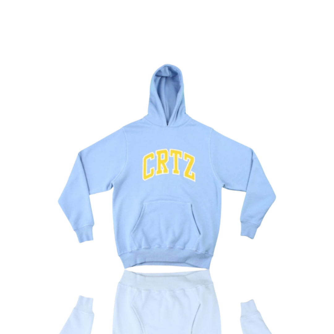 BABY BLU & YELLOW RTW DROPOUT HOODIE