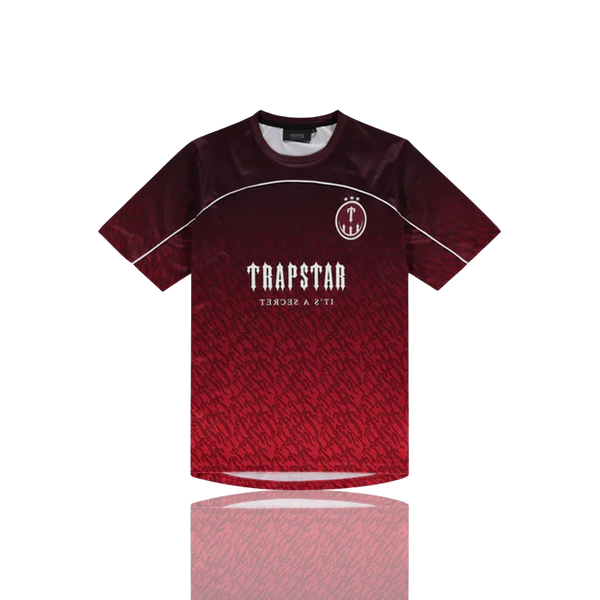 RED GRADIENT T FOOTBALL JERSEY