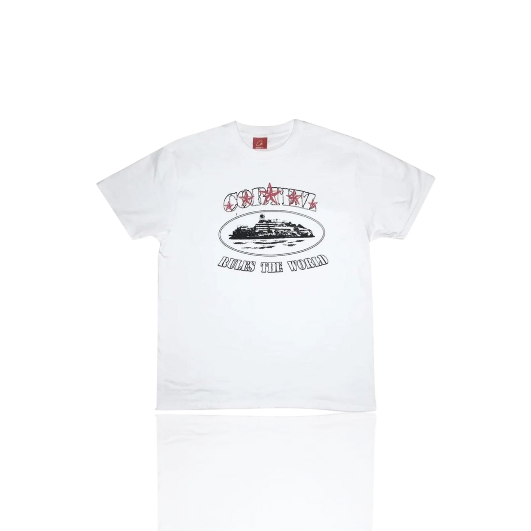 WHITE & RED 5 STARZ T SHIRT