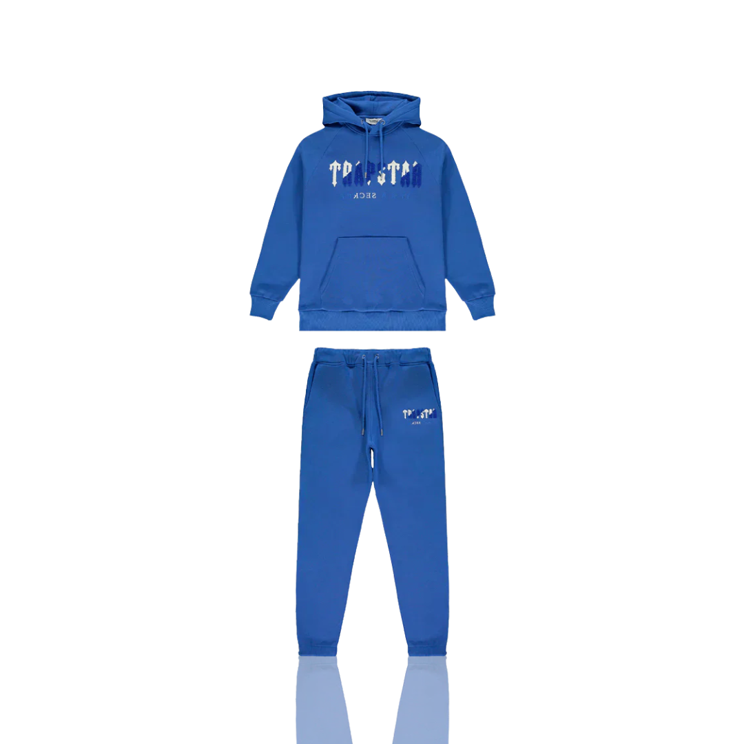 Dazzling Blue Chenille Decoded Hooded Tracksuit