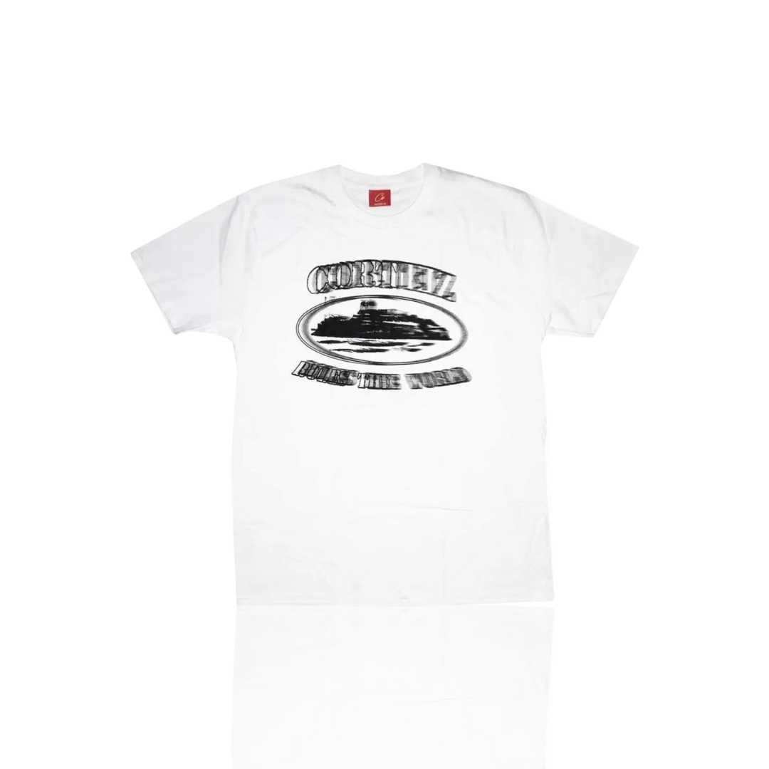 WHITE & BLACK ALCATRAZ BLUR T SHIRT