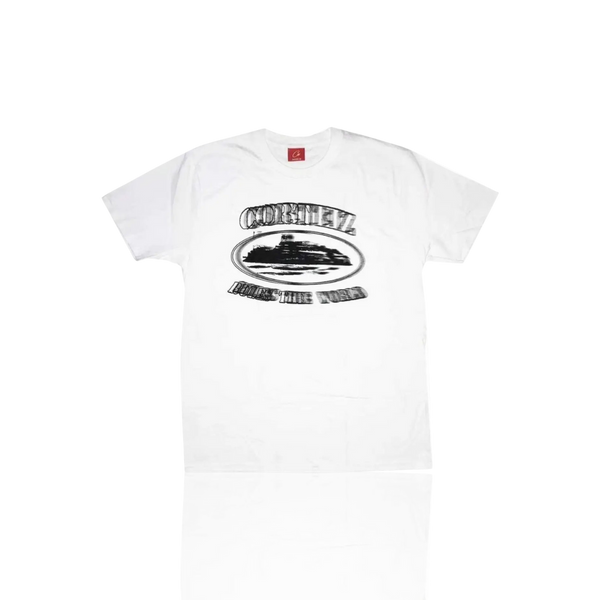 WHITE & BLACK ALCATRAZ BLUR T SHIRT