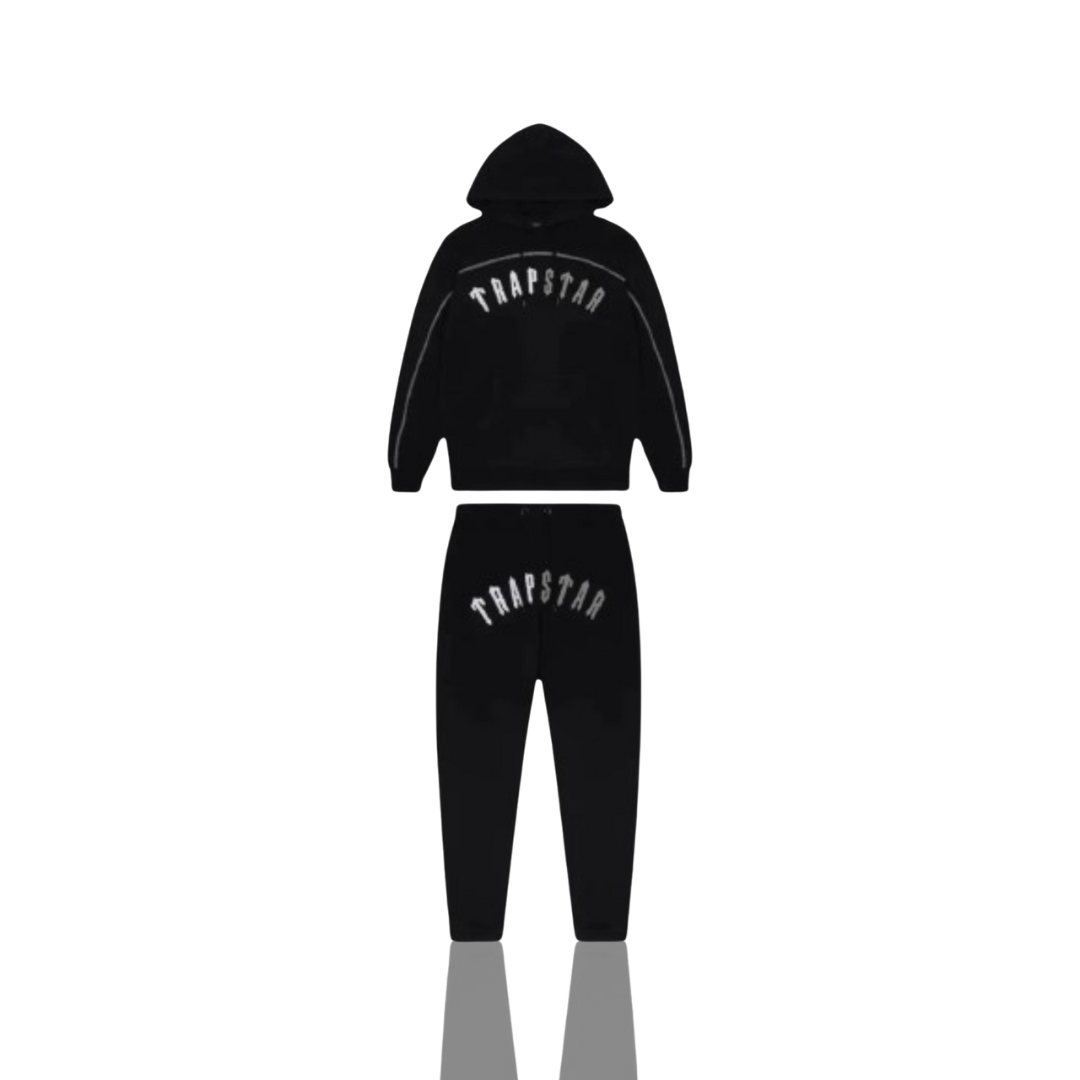 Black Monochrome Edition Irongate Arch Chenille Hooded Tracksuit