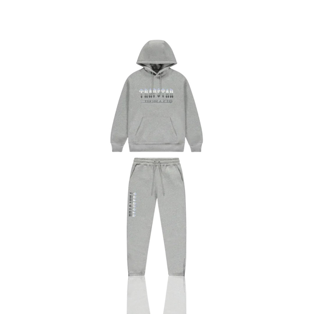 Grey / Ice Blue Chenille Decoded 2.0 Hooded Tracksuit