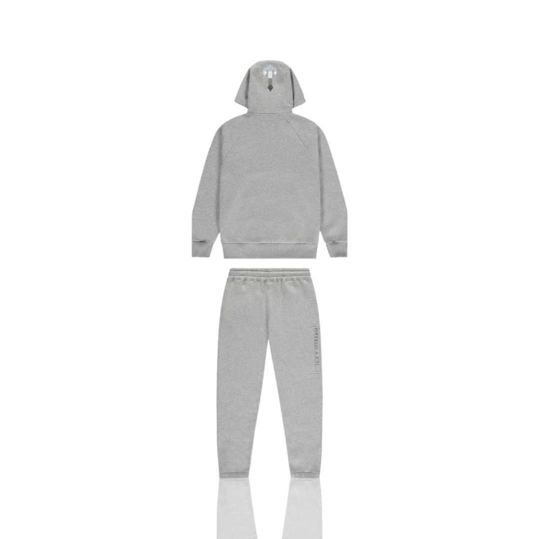 Grey / Ice Blue Chenille Decoded 2.0 Hooded Tracksuit