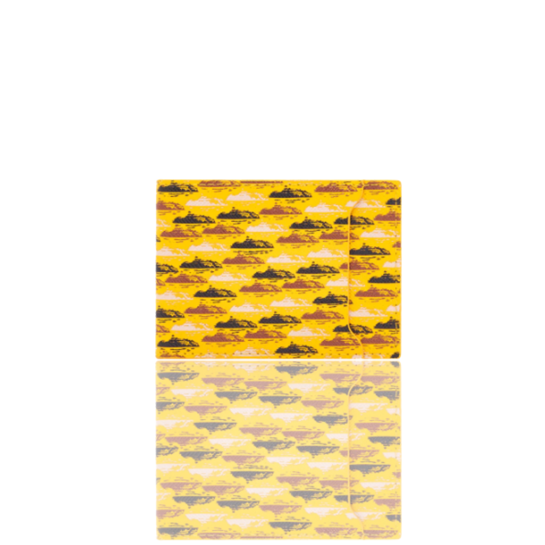YELLOW LEATHER CARD HOLDER