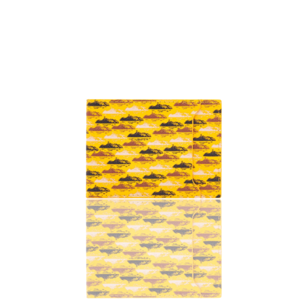 YELLOW LEATHER CARD HOLDER