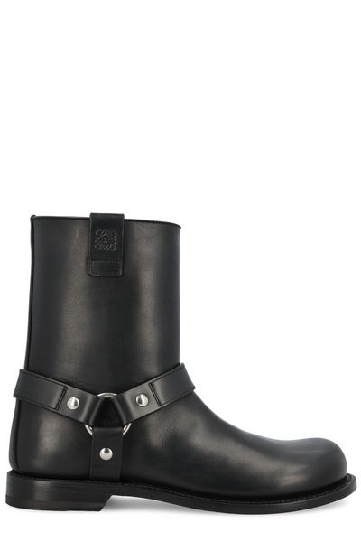Loewe Campo Anagram Embossed Biker Boots