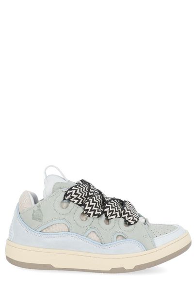 Lanvin Zigzag-Laces Round Toe Sneakers