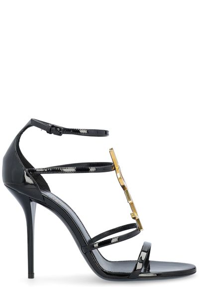 Saint Laurent Cassandre Logo Plaque Sandals