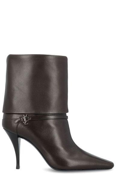 Saint Laurent Niki Logo Detailed Ankle Boots