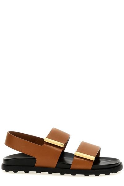 Tod's Logo Engraved Slip-On Sandals