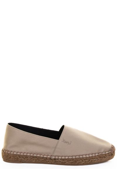 Saint Laurent Logo Embroidered Slip-On Espadrillas