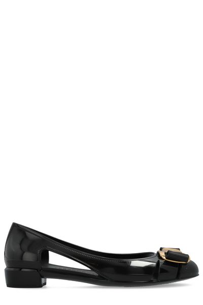 Ferragamo Logo Engraved Ballet Flats