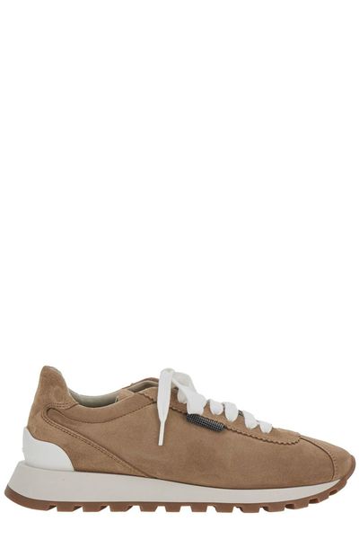 Brunello Cucinelli Round-Toe Lace-Up Trainers