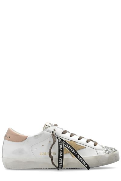 Golden Goose Deluxe Brand Star Patch Glittered Sneakers