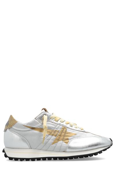 Golden Goose Deluxe Brand Star Printed Glitter Lace-Up Sneakers