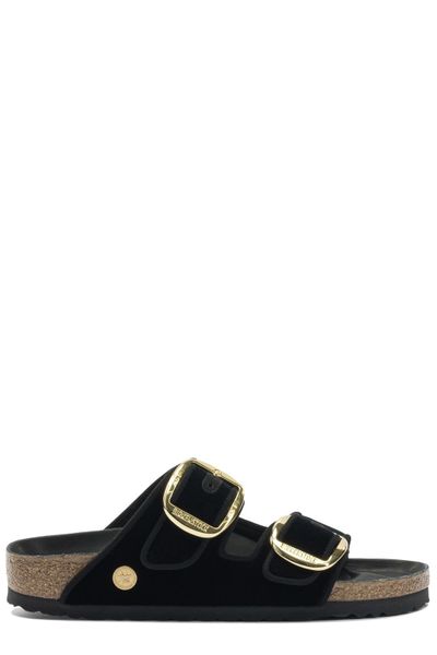 Birkenstock Double Buckle Slip-On Velvet Sandals