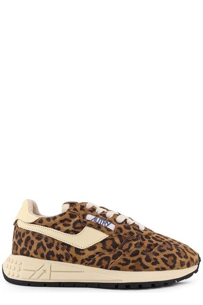 Autry Reelwind Leopard Printed Low-Top Sneakers
