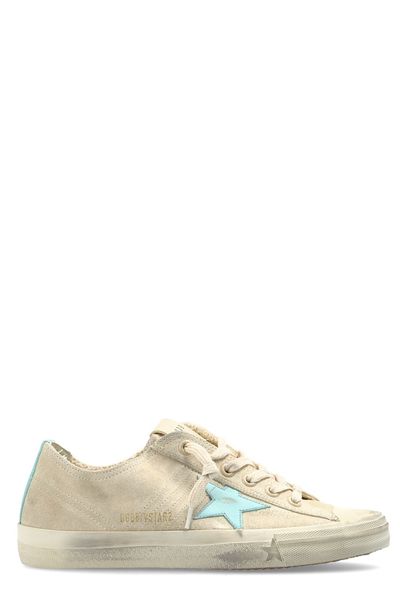 Golden Goose Deluxe Brand V Star 2 Distressed Low-Top Sneakers
