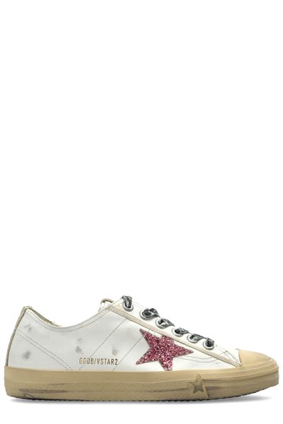 Golden Goose Deluxe Brand V-Star Glittered Sneakers