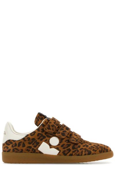 Isabel Marant Animal Pattern Touch-Strap Sneakers