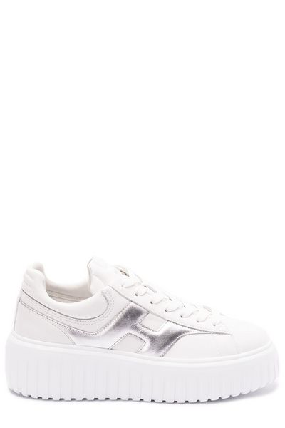 Hogan H-Stripe Round Toe Sneakers