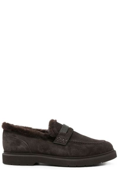 Brunello Cucinelli Monile Round Toe Loafers