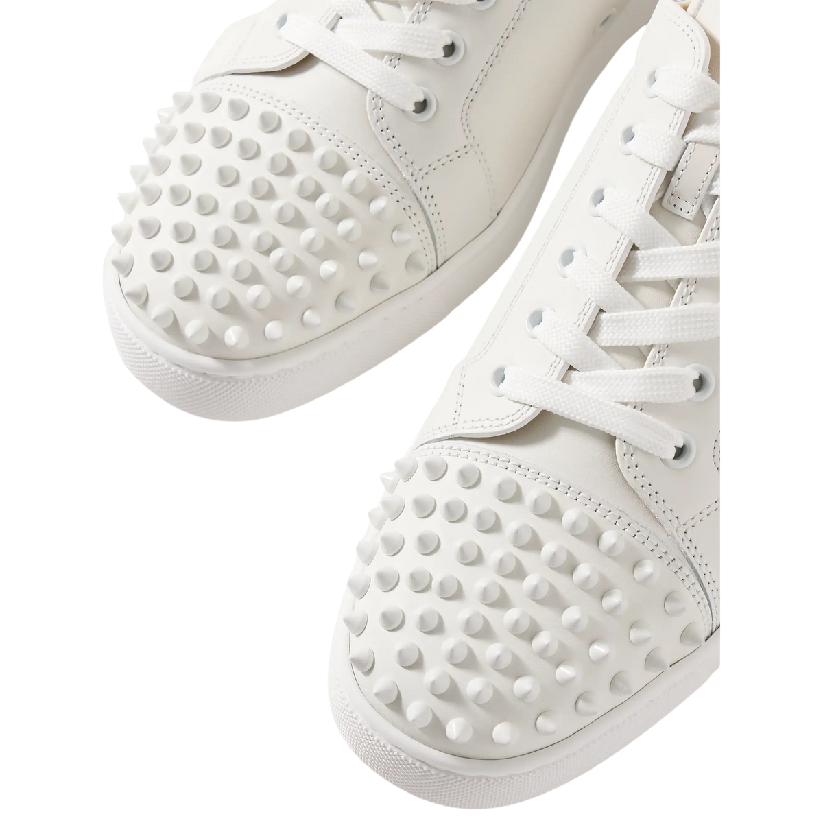 Christian Louboutin Louis Junior Spikes White